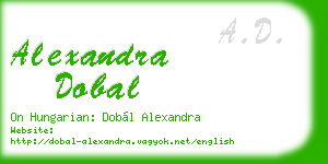 alexandra dobal business card