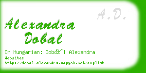 alexandra dobal business card